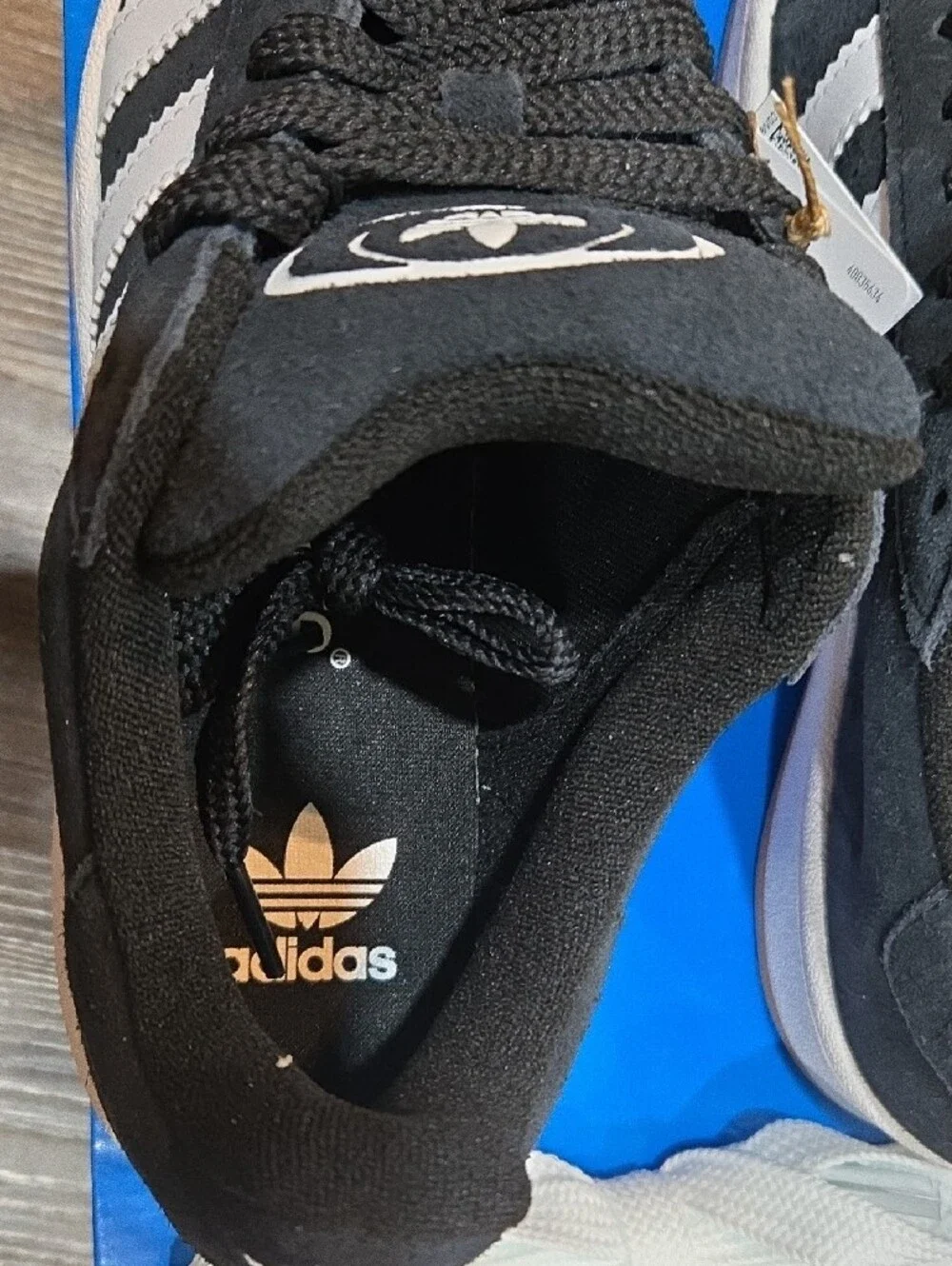 adidas Men’s Black & White Suede Court Sneakers